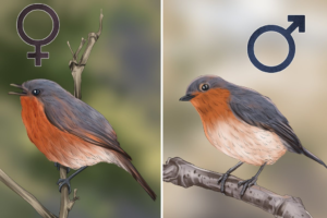 How to Identify a Male and Female Robins